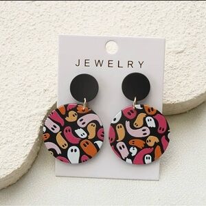 Colorful Ghost Pattern Earrings
